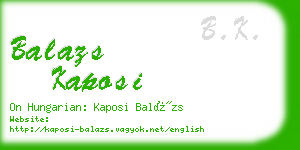 balazs kaposi business card